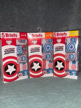 Boy's Captain America Briefs (various sizes)